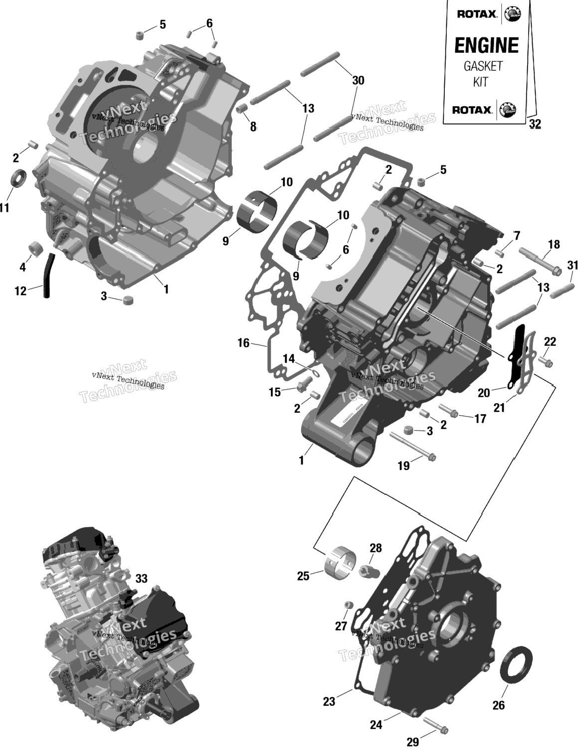 Rotax - Crankcase