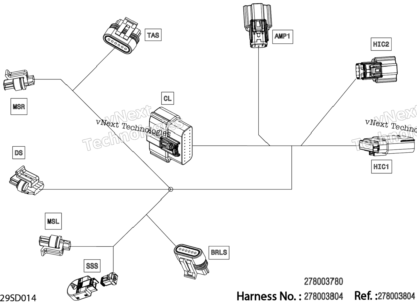 Electric - Steering Wiring Harness - 278004324