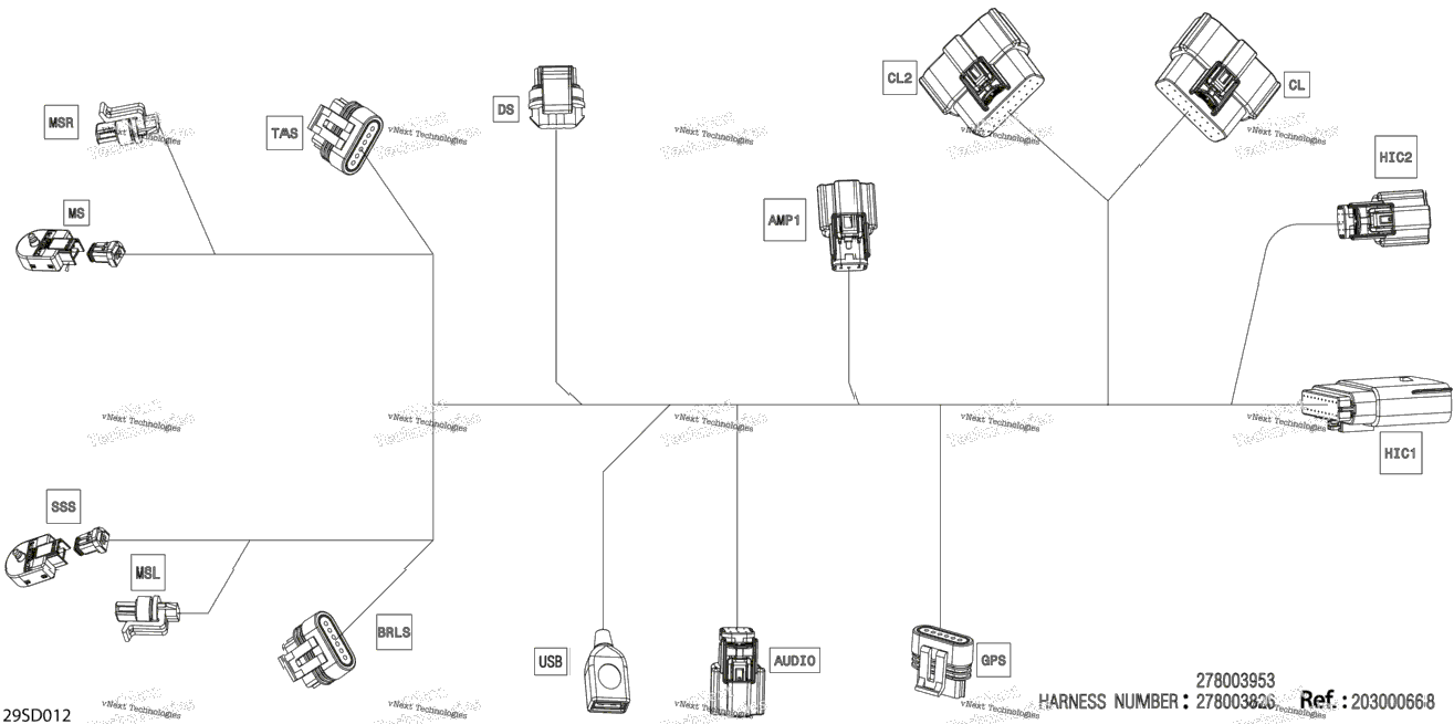 Electric - Steering Wiring Harness - 278004342