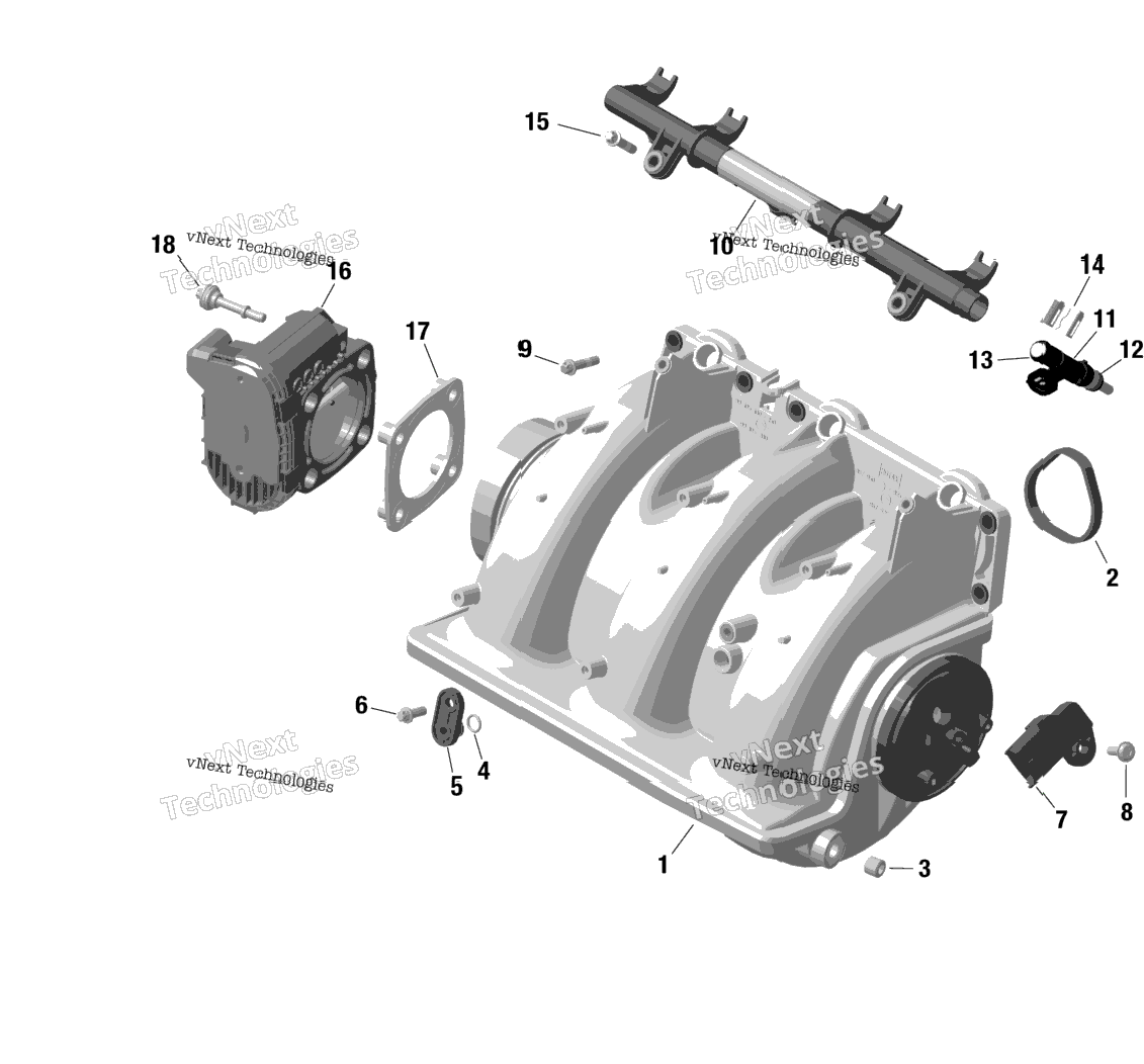 Rotax - Air Intake Manifold And Throttle Body