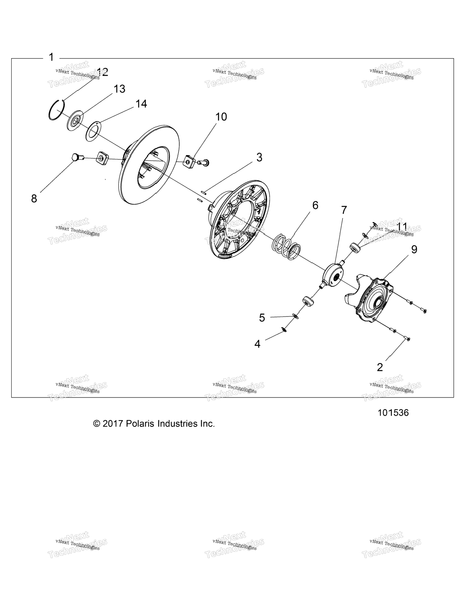 Drive Train, Secondary Clutch Internals