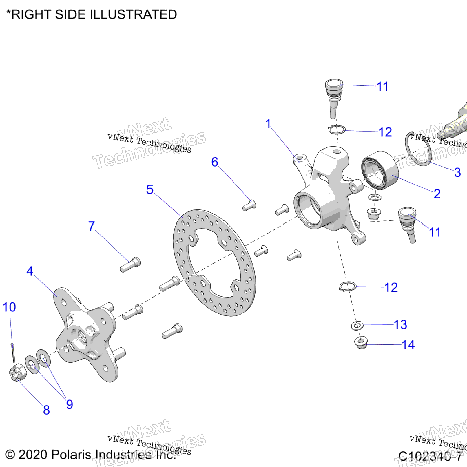 Suspension, Front Hub, Knuckle & Brake Disc