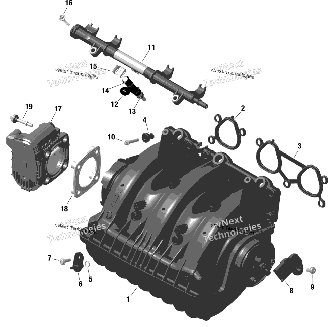 Rotax - Air Intake Manifold And Throttle Body