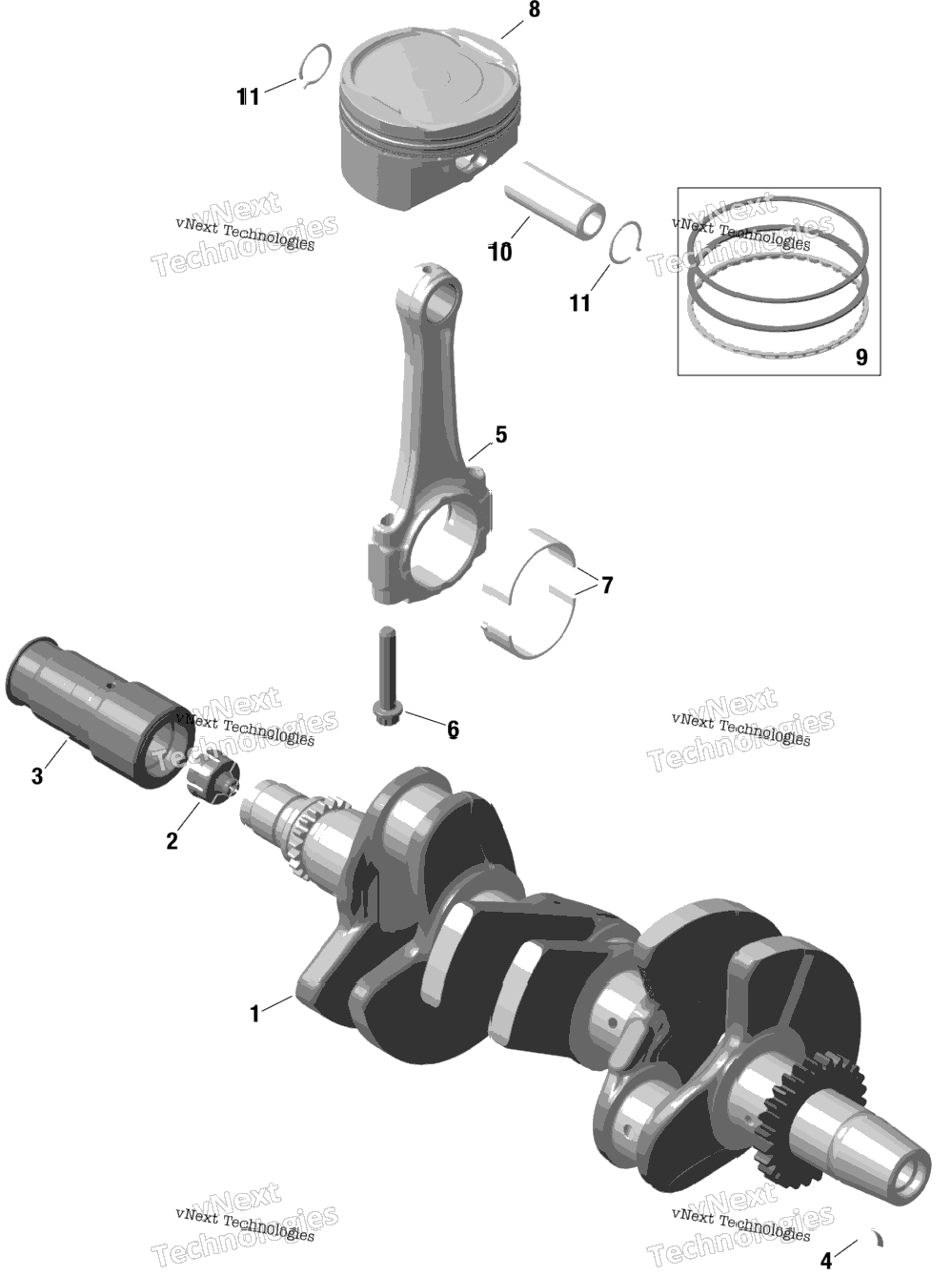 Rotax - Crankshaft And Pistons