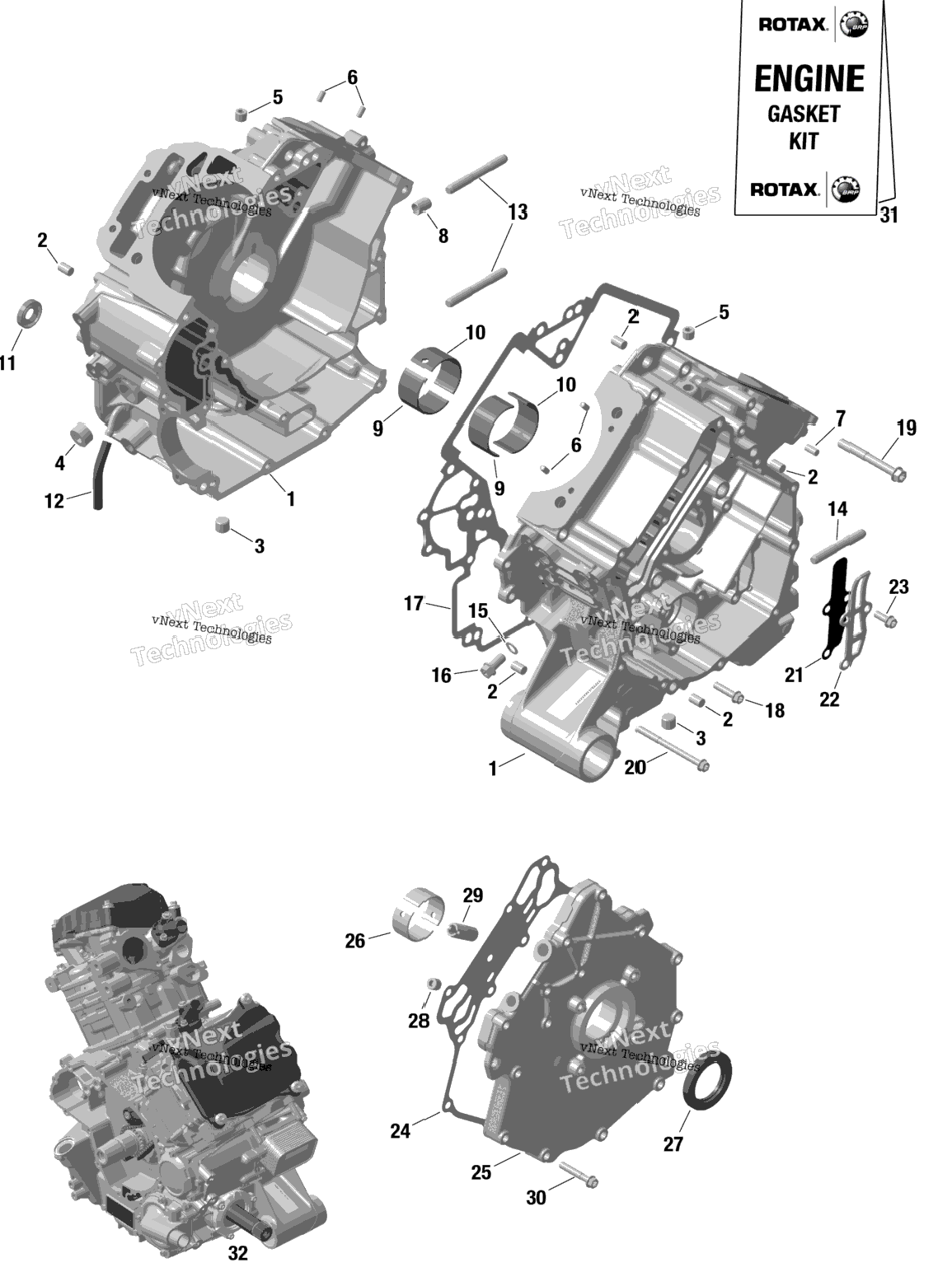 Rotax - Crankcase