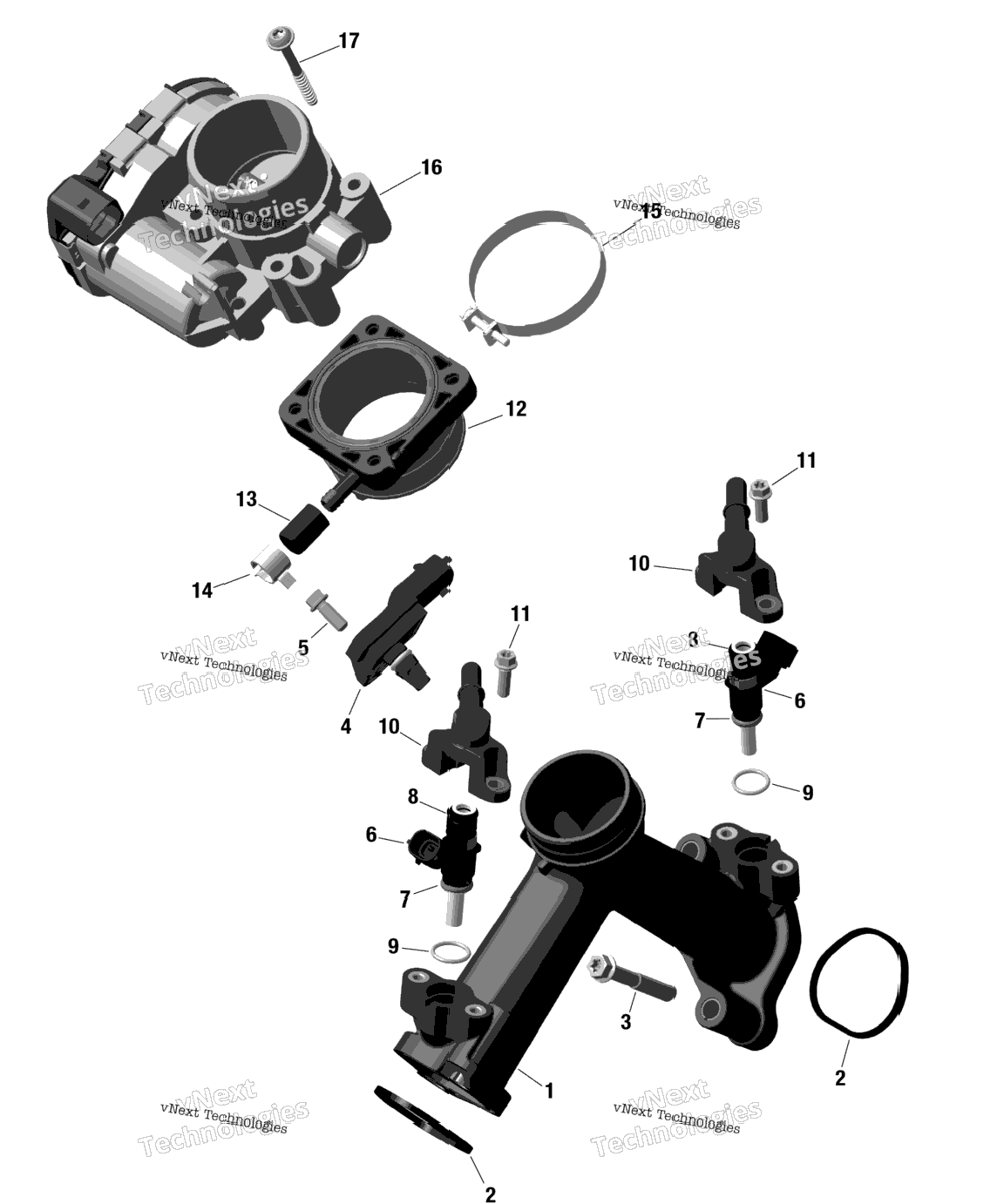 Rotax - Air Intake Manifold And Throttle Body