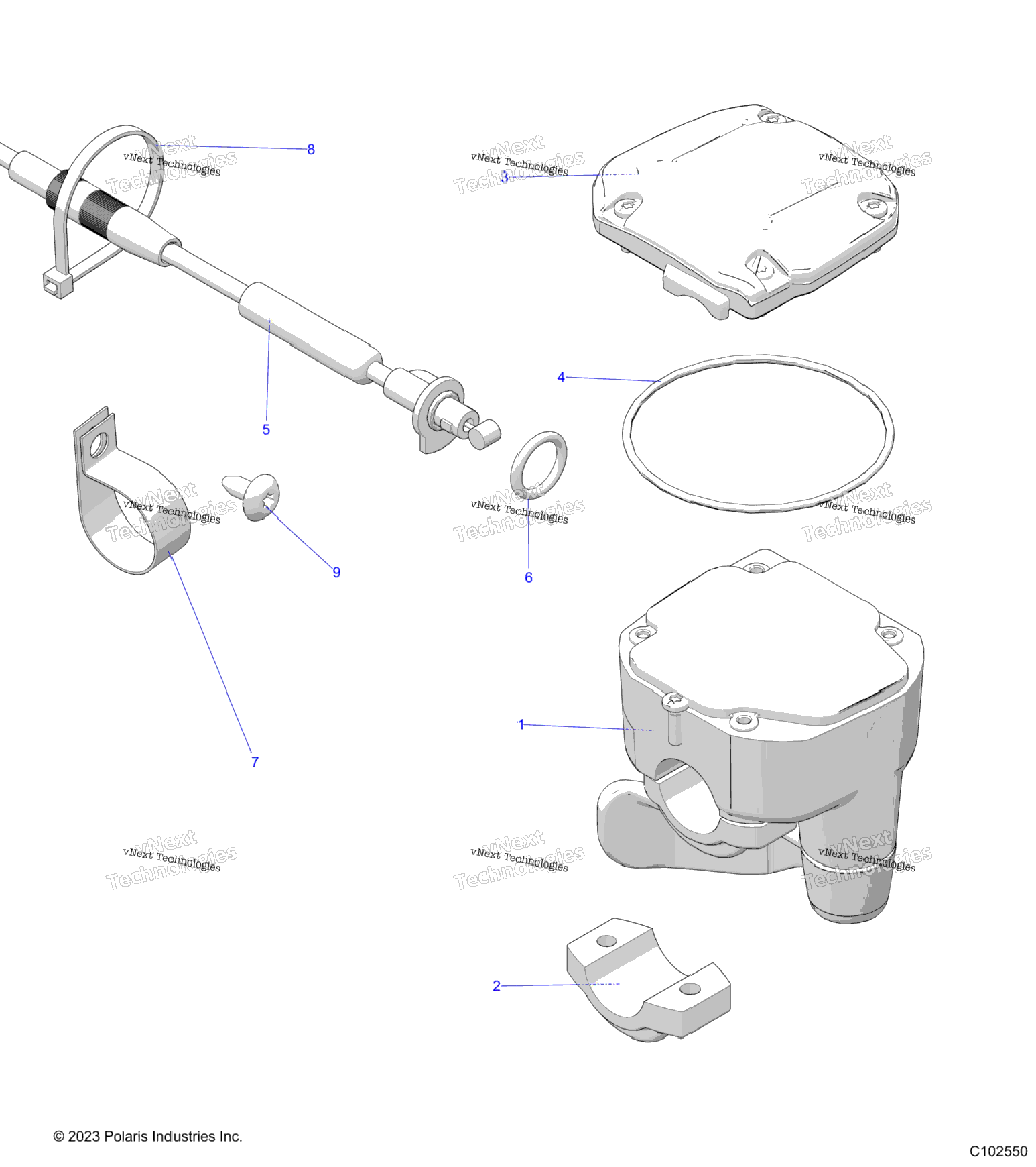 Steering, Controls, Throttle Asm. & Cable