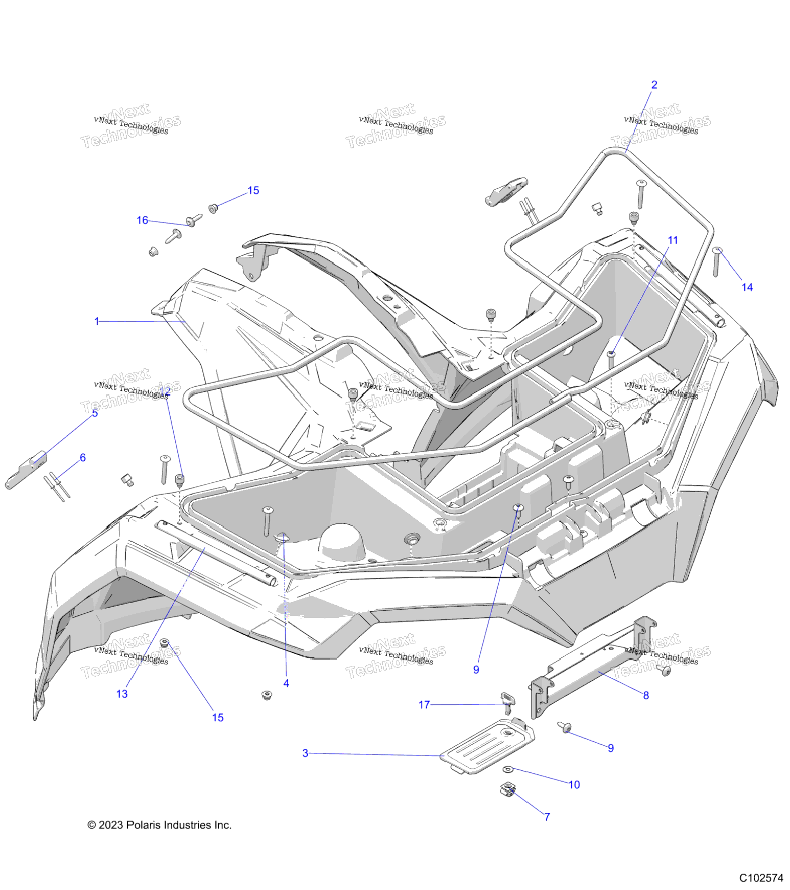 Body, Front Cab A24see57a1A3A6A9B1B3B6B9 (C102574)