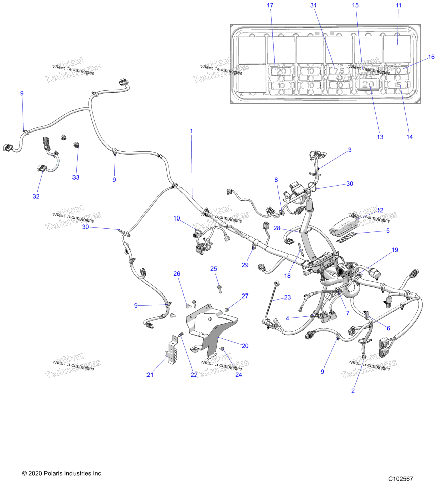 Electrical, Main Wire Harness