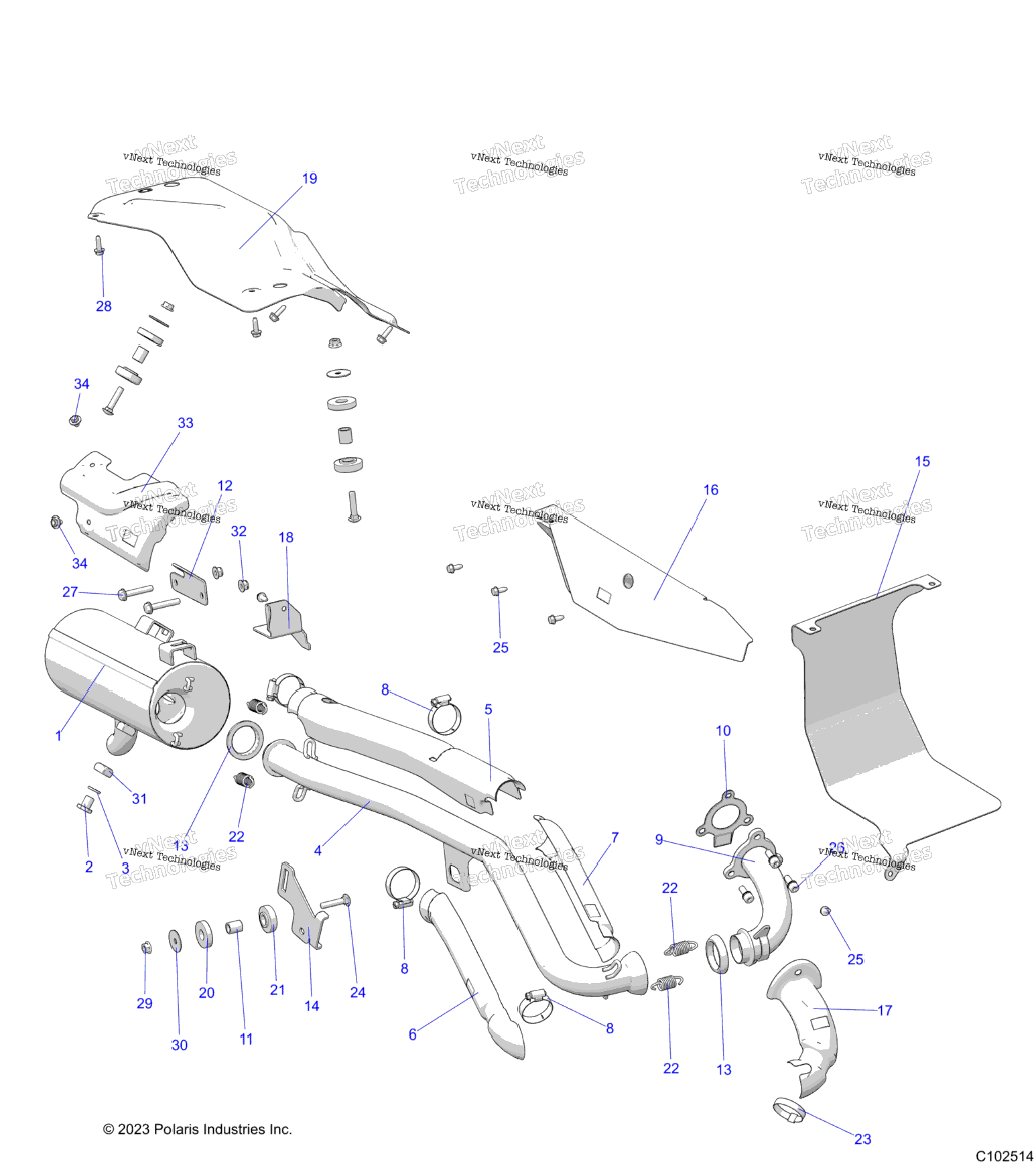 Engine, Exhaust A24sez57ag