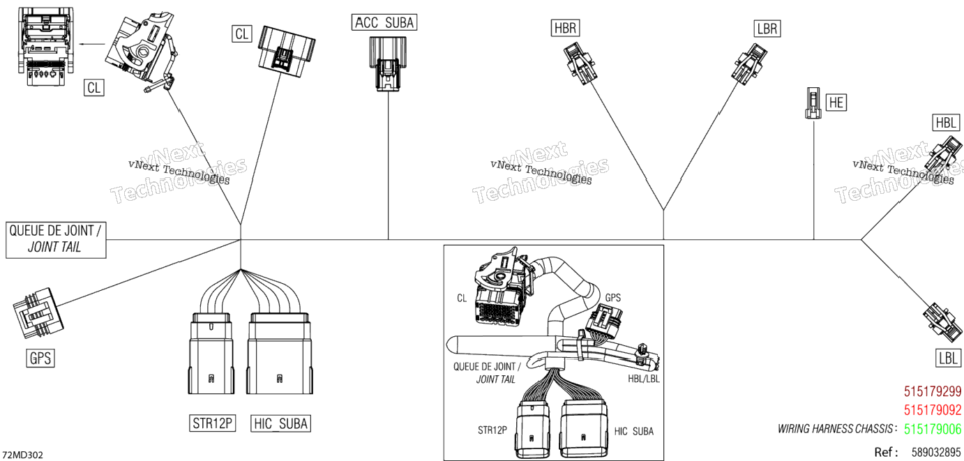 Electric - Hood Wiring Harness - 515179509