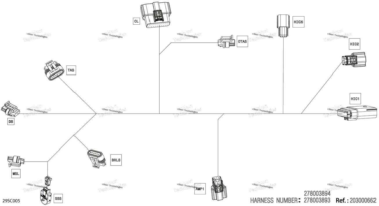 Electric - Steering Wiring Harness - 278003894