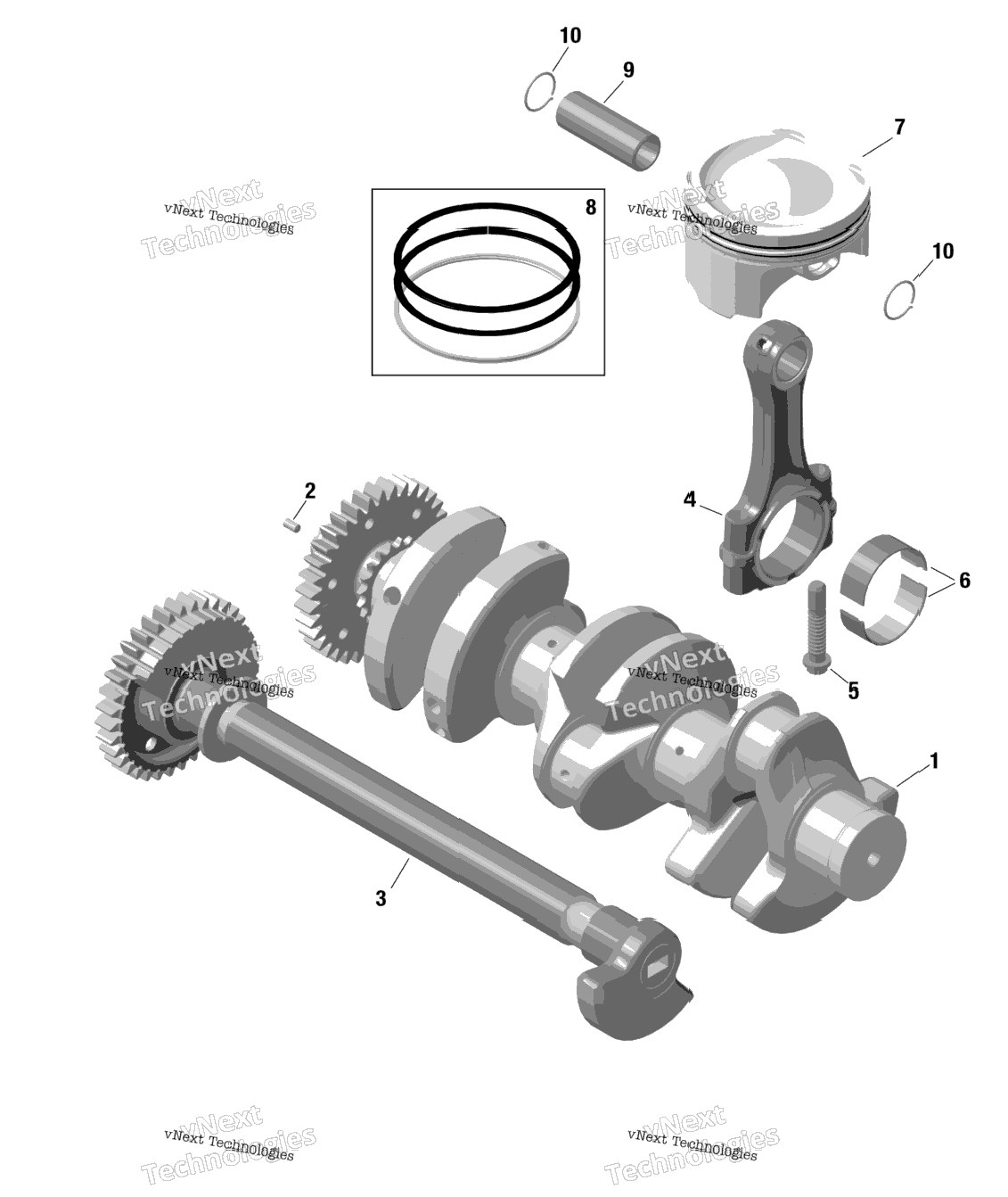 Rotax - Crankshaft And Pistons