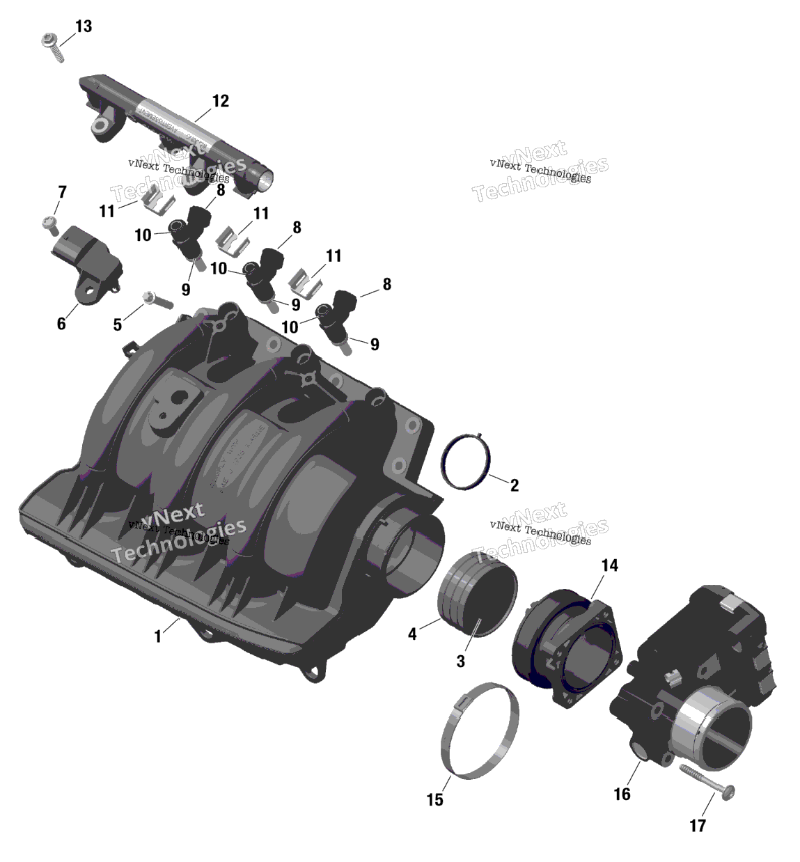 Rotax - Air Intake Manifold And Throttle Body