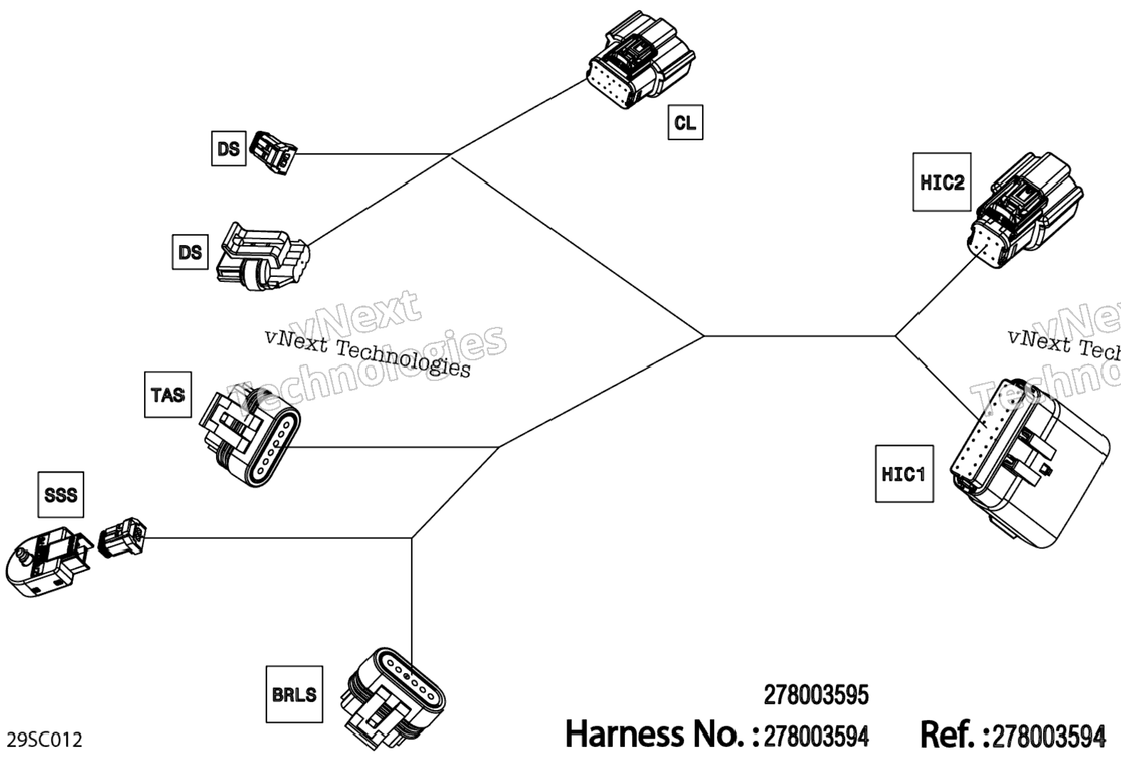 Electric - Steering Wiring Harness - 278003594 - Package Base With Ibr