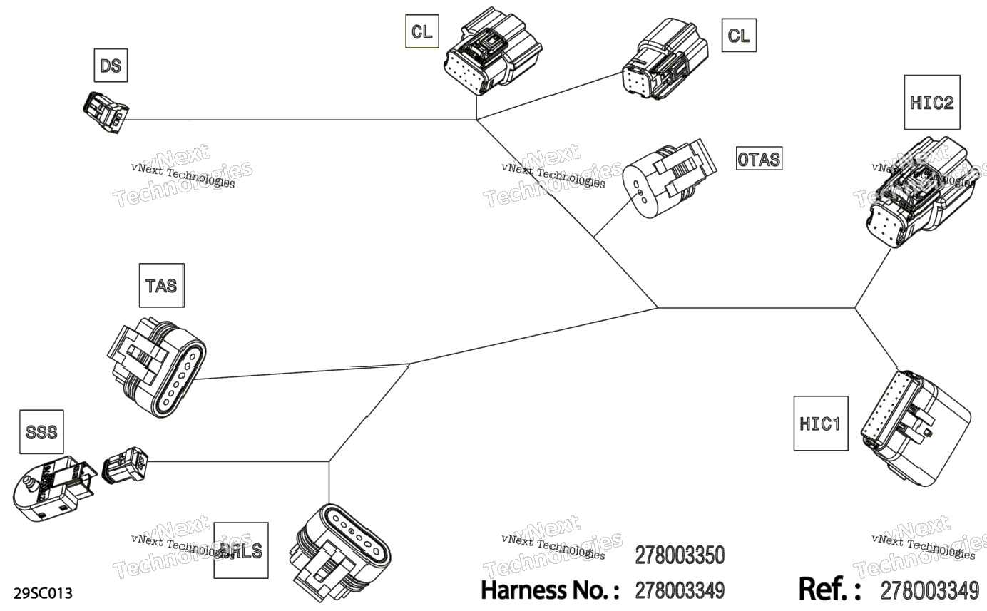 Electric - Steering Wiring Harness - 278003349 - Package Base Without Ibr