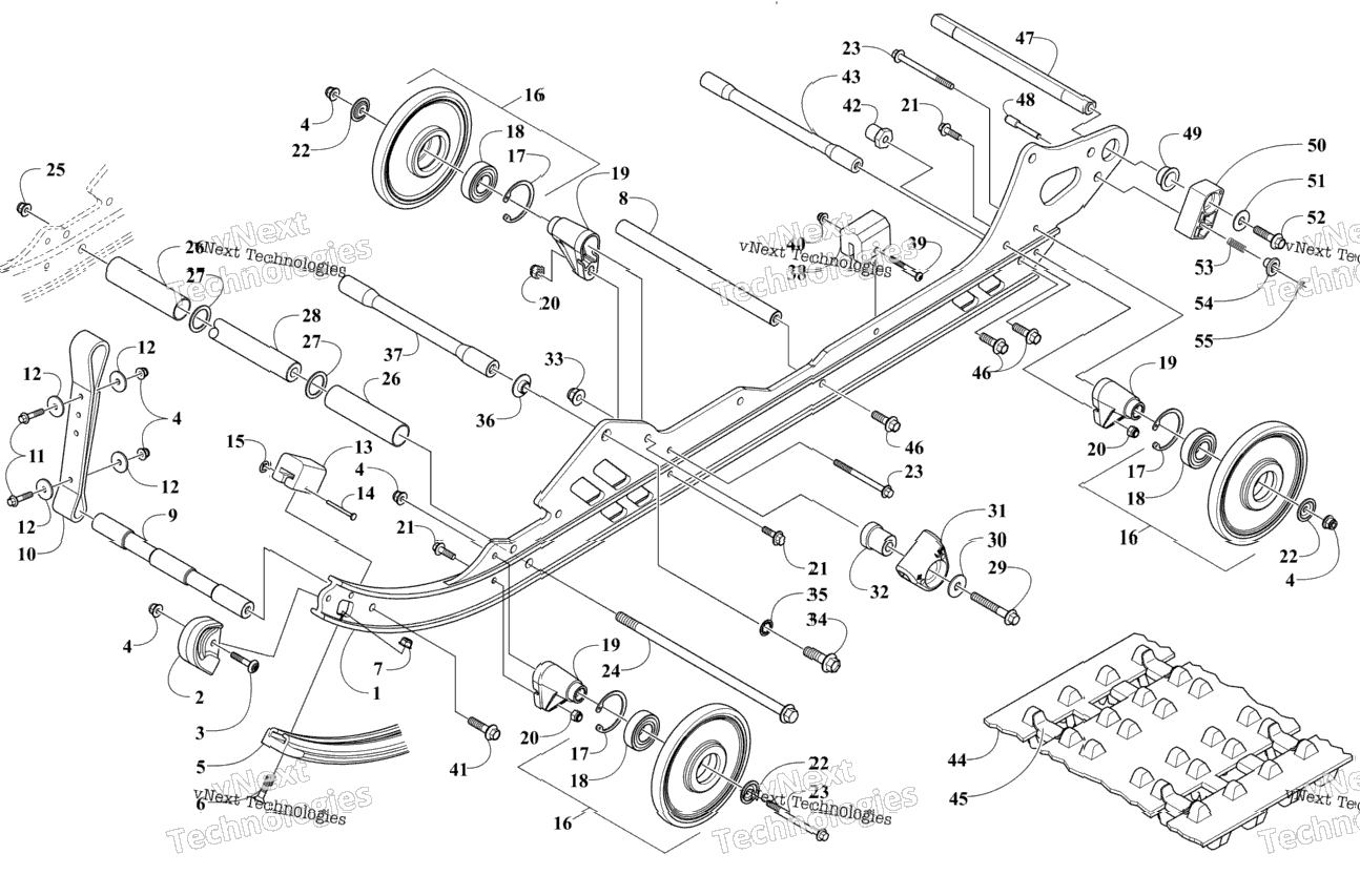 Rear Suspension Rail Assembly