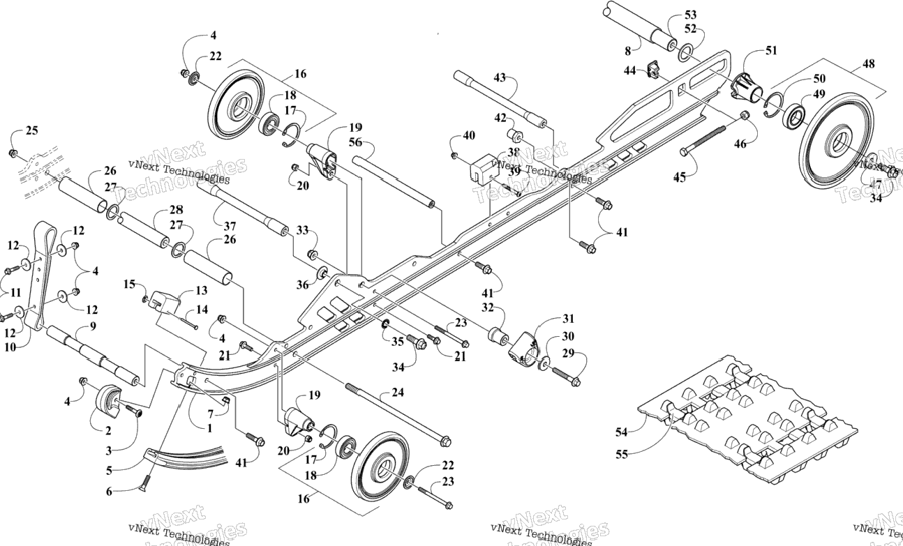 Rear Suspension Rail Assembly