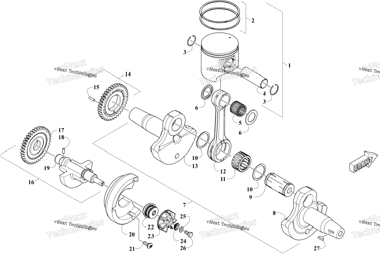 Crankshaft, Piston And Counter Balancer Assemblies