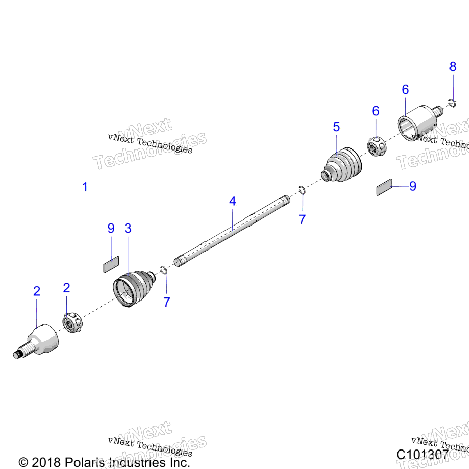 Drive Train, Drive Shaft, Front