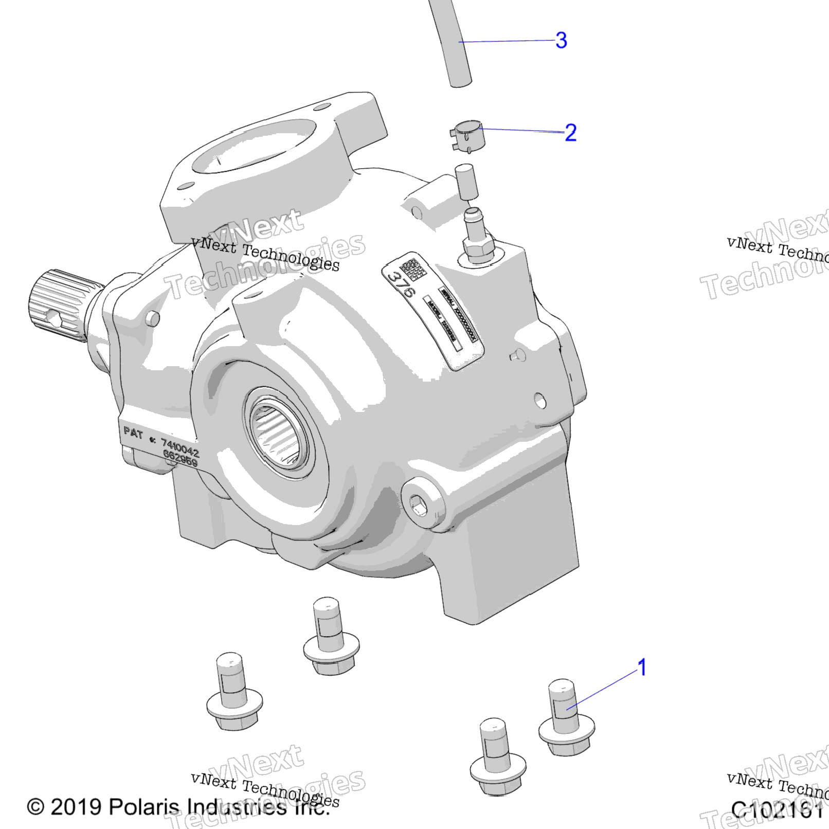 Drive Train, Gearcase Mounting, Front