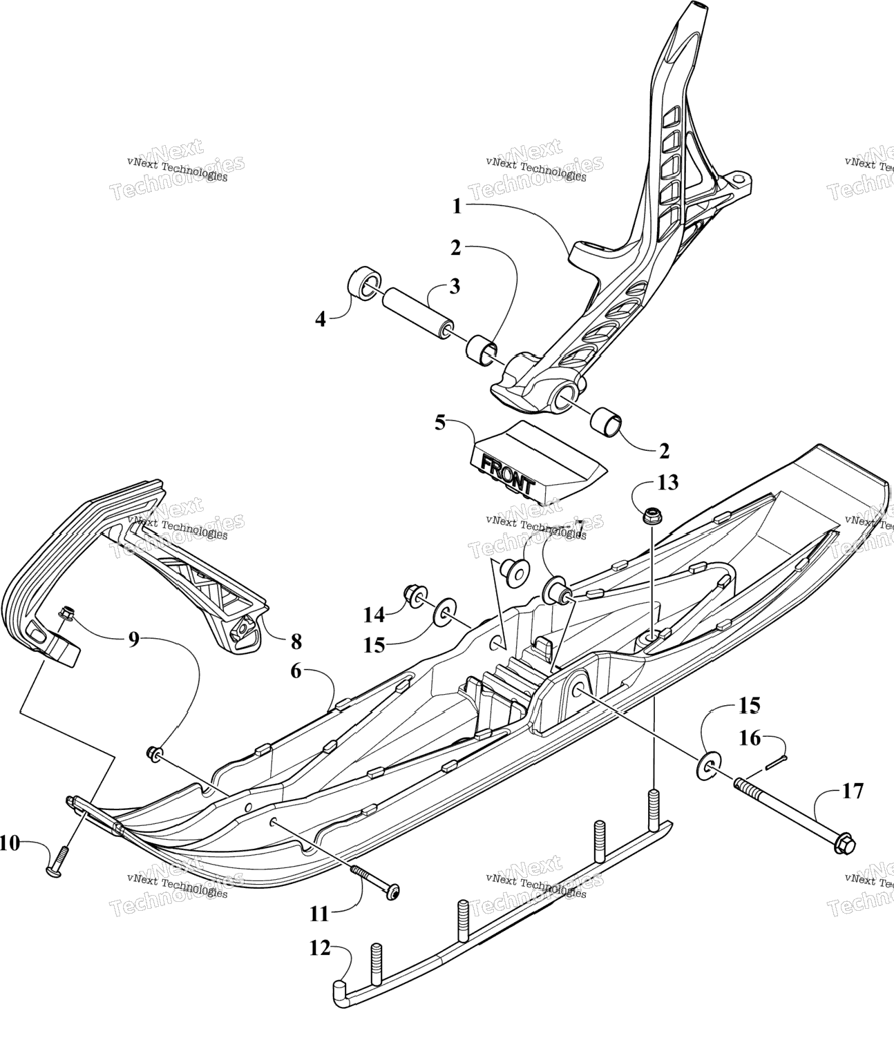 Ski And Spindle Assembly