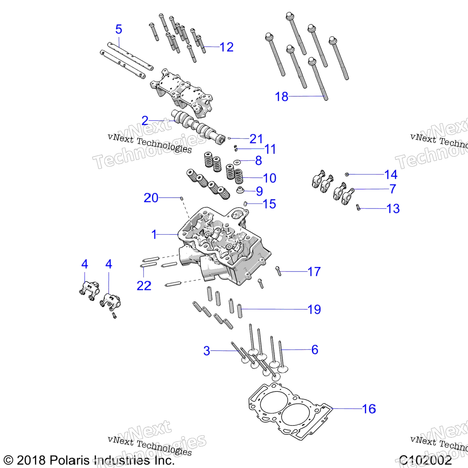 Engine, Cylinder Head, Cam & Valves