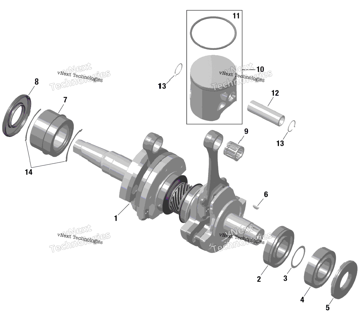 Rotax - Crankshaft And Pistons