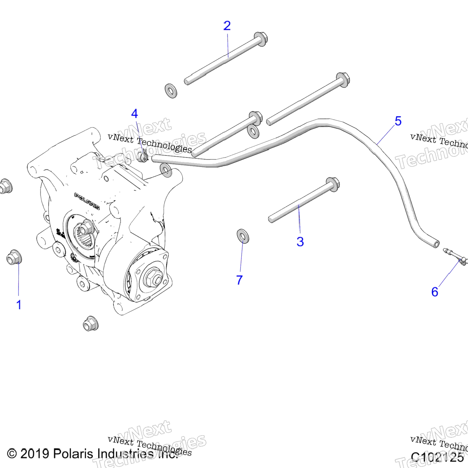 Drive Train, Gearcase Mounting, Rear