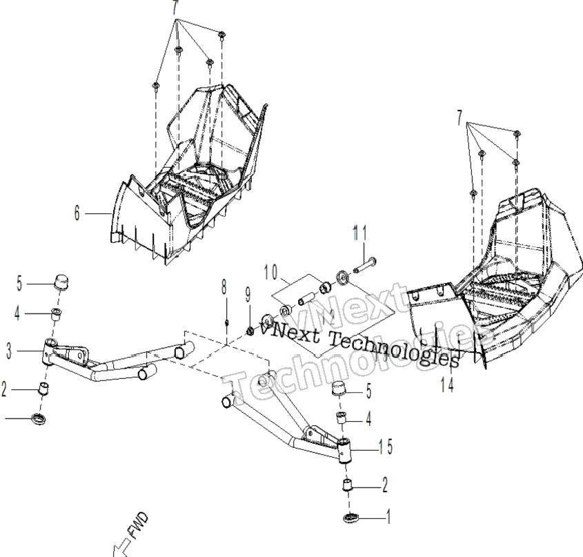 Suspension - Swing Arm-Footrest 110