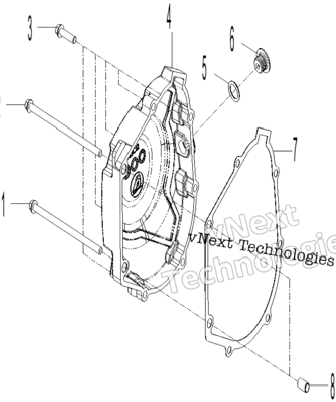 Engine - Crankcase Cover Rh