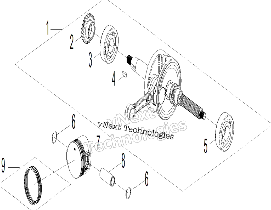 Engine - Crankshaft And Pistons