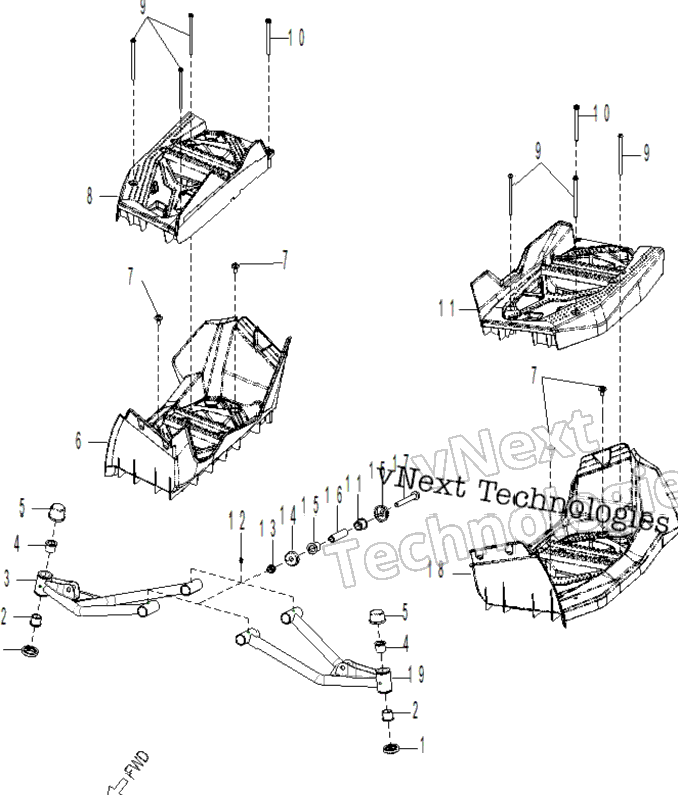 Suspension - Swing Arm-Footrest