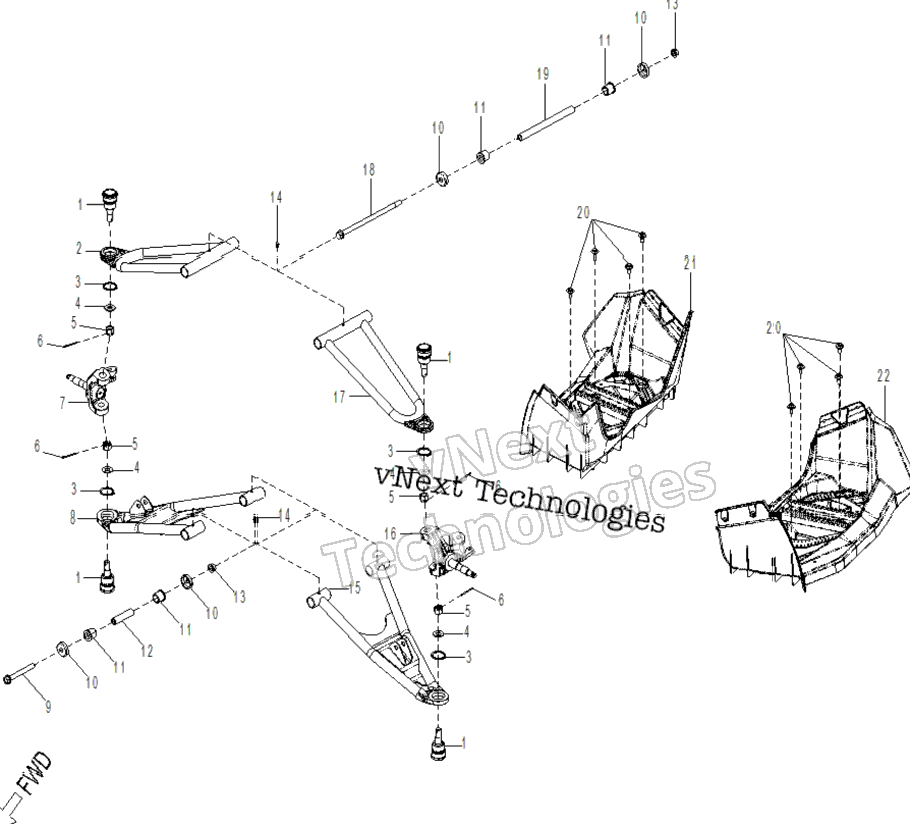 Suspension - Swing Arm-Footrest Xxc