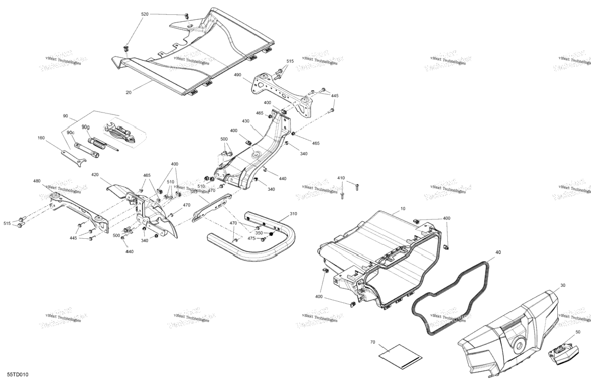 Body - Front Storage Tray