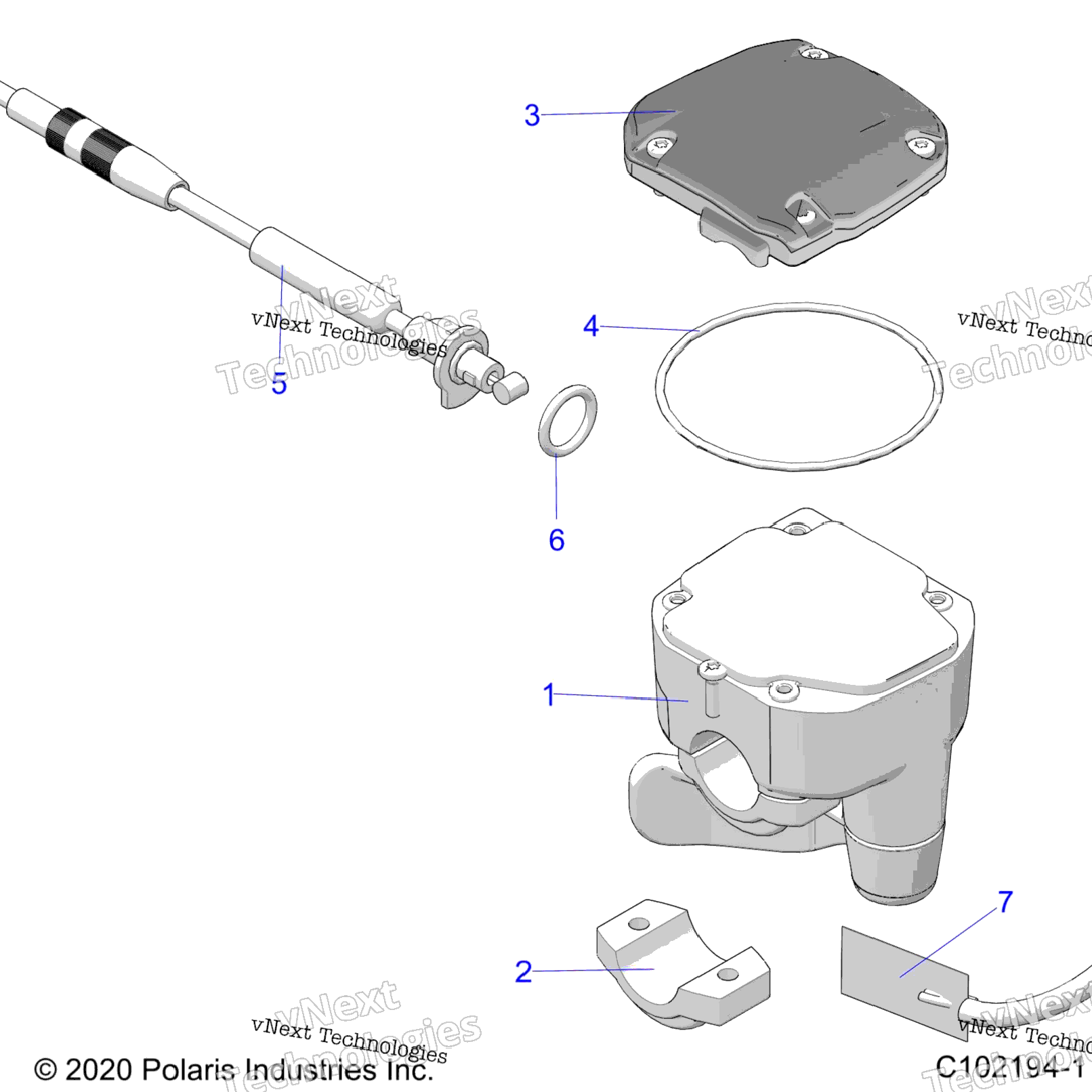 Steering, Controls, Throttle Asm. & Cable