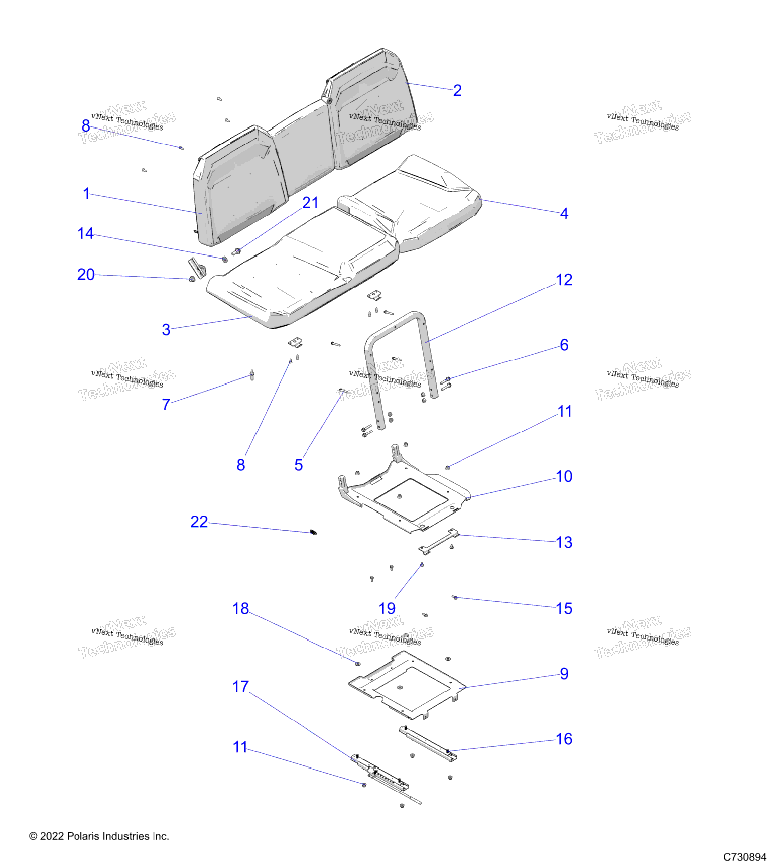 Body, Seat Asm. And Slider