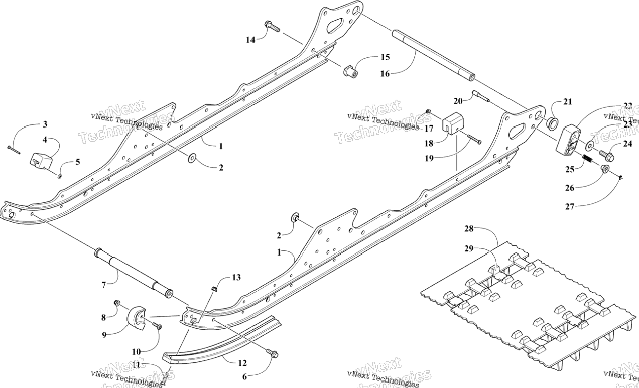 Slide Rail And Track Assembly