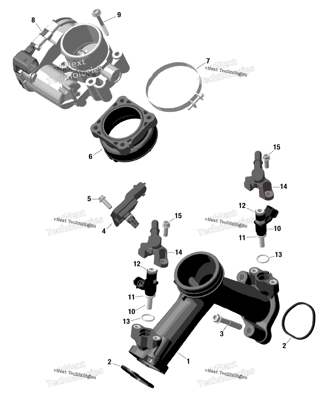 Rotax - Air Intake Manifold And Throttle Body