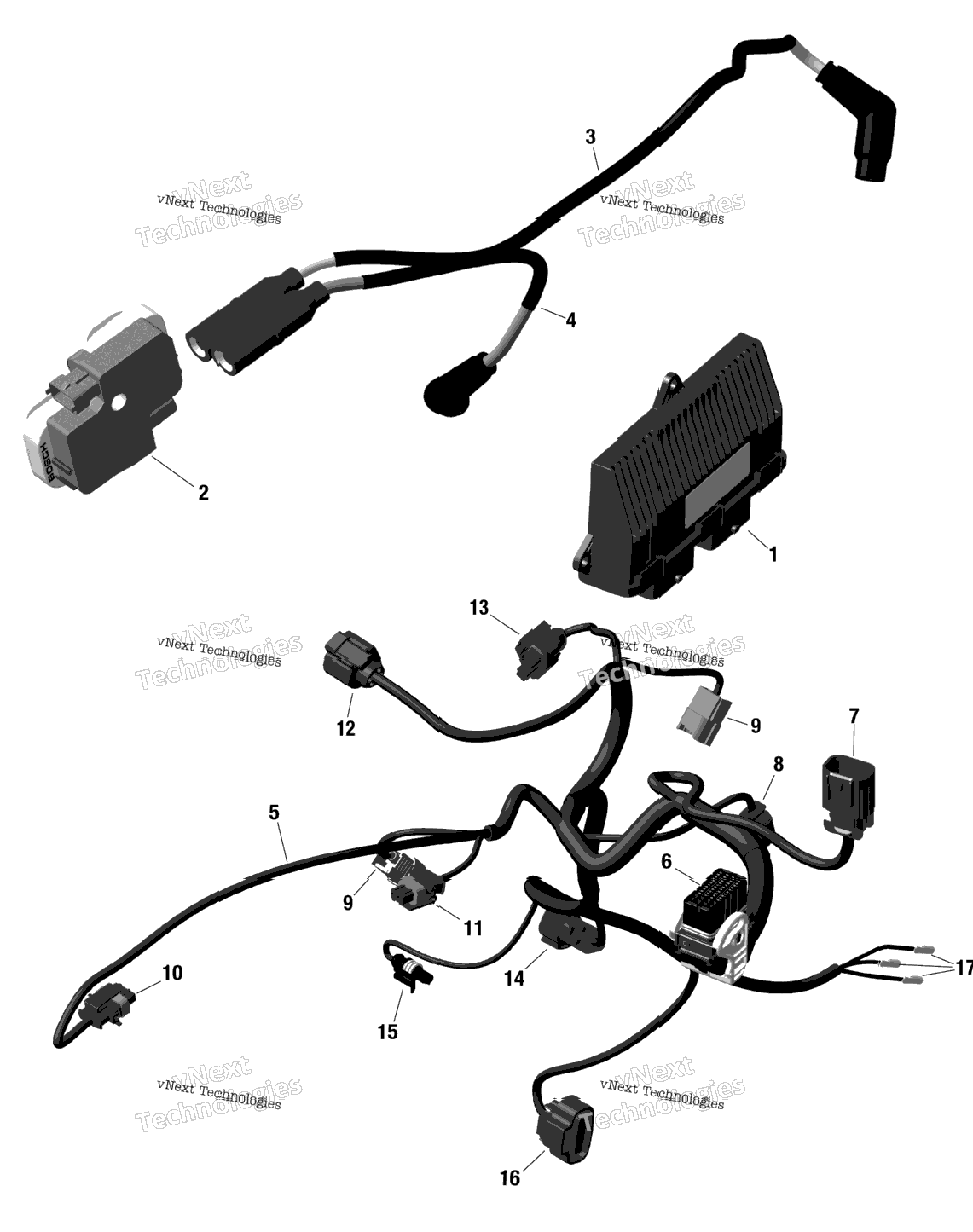 Rotax - Engine Harness And Electronic Module