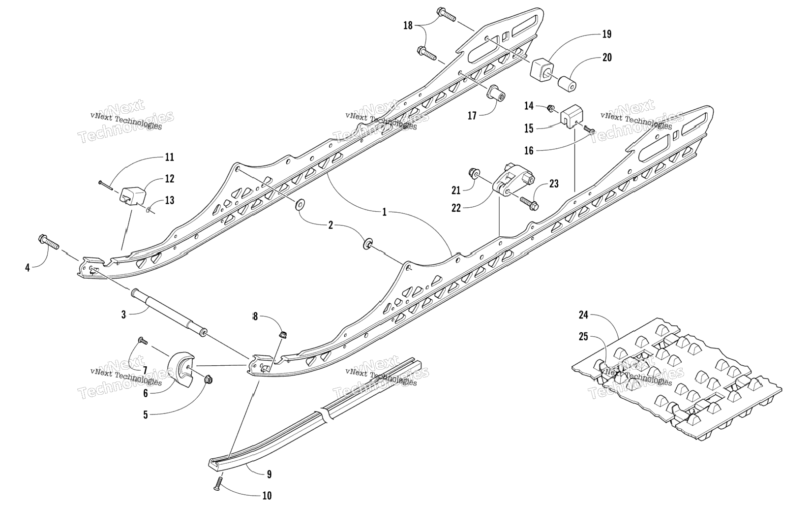 Slide Rail And Track Assembly