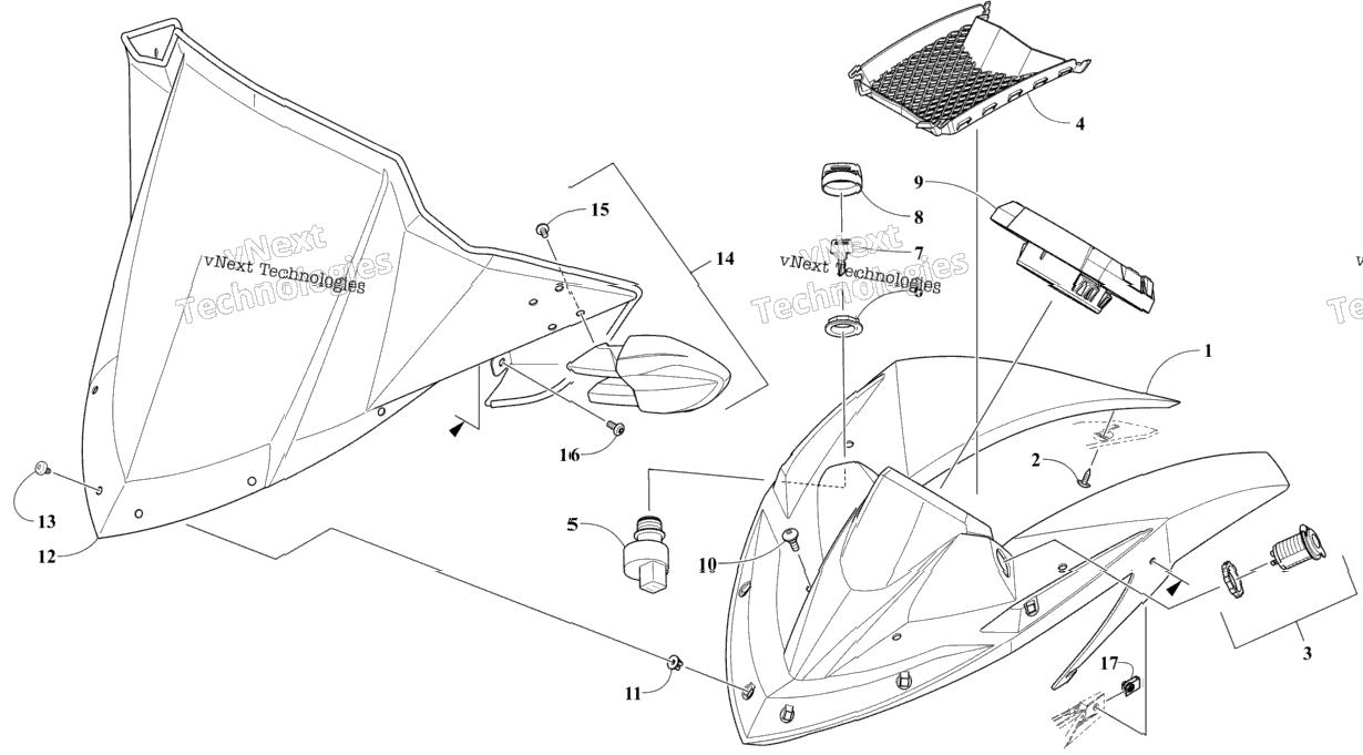 Windshield And Instruments Assemblies