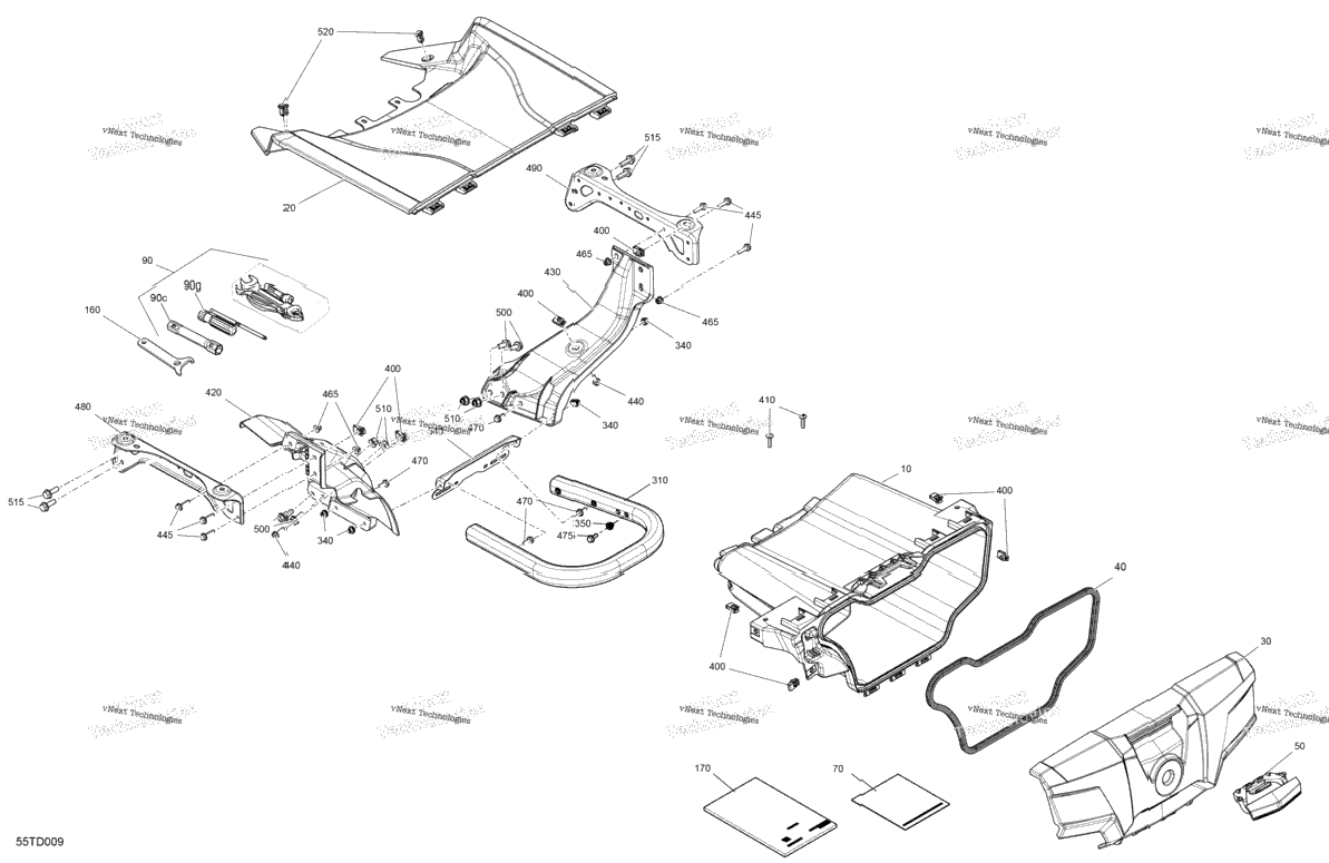 Body - Front Storage Tray