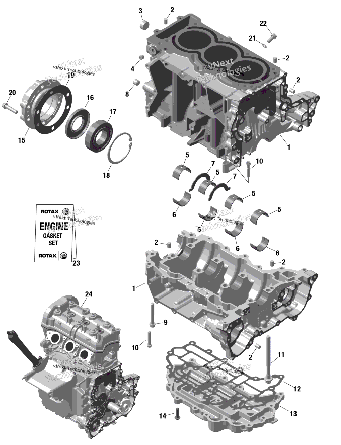 Rotax - Crankcase