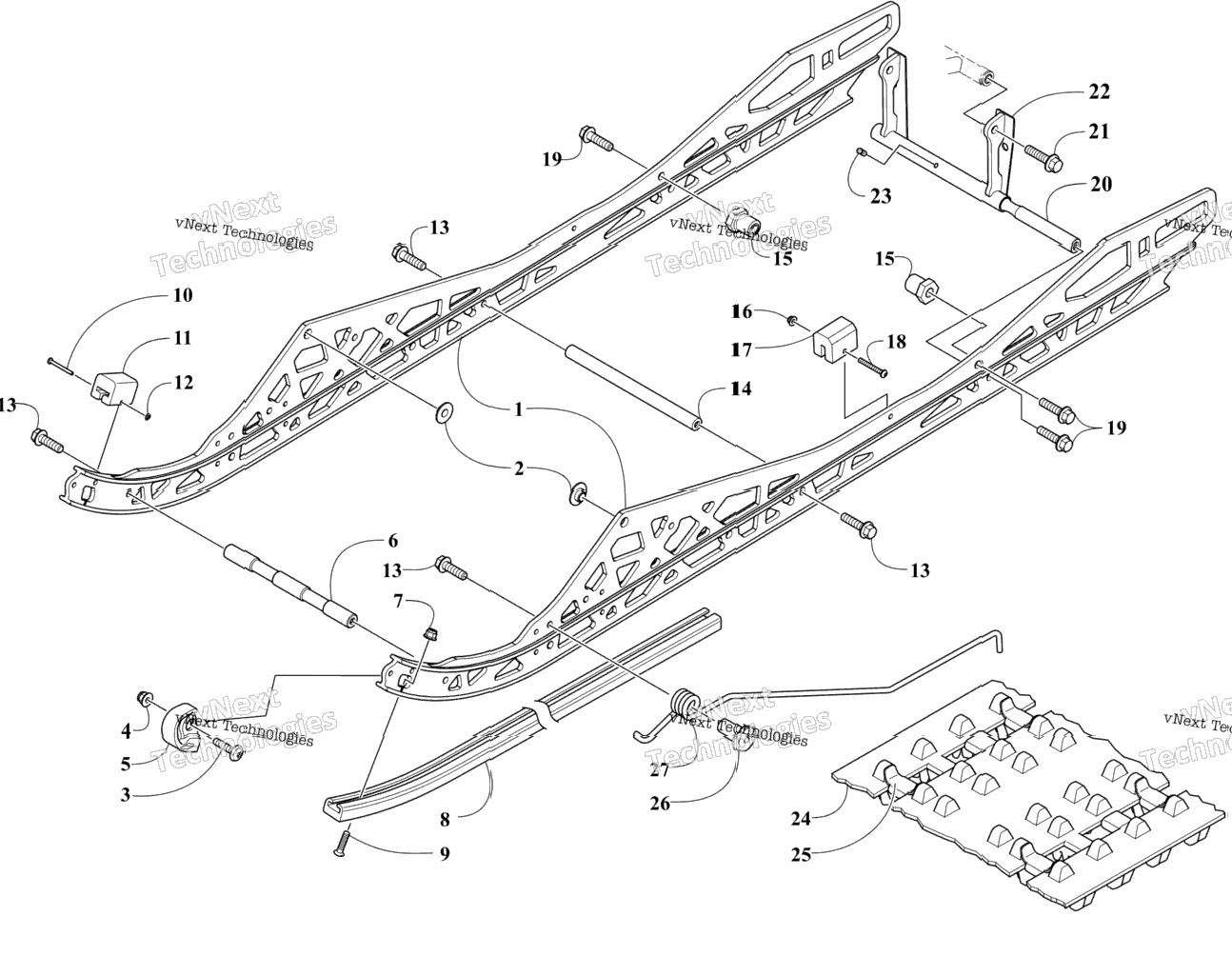 Slide Rail And Track Assembly