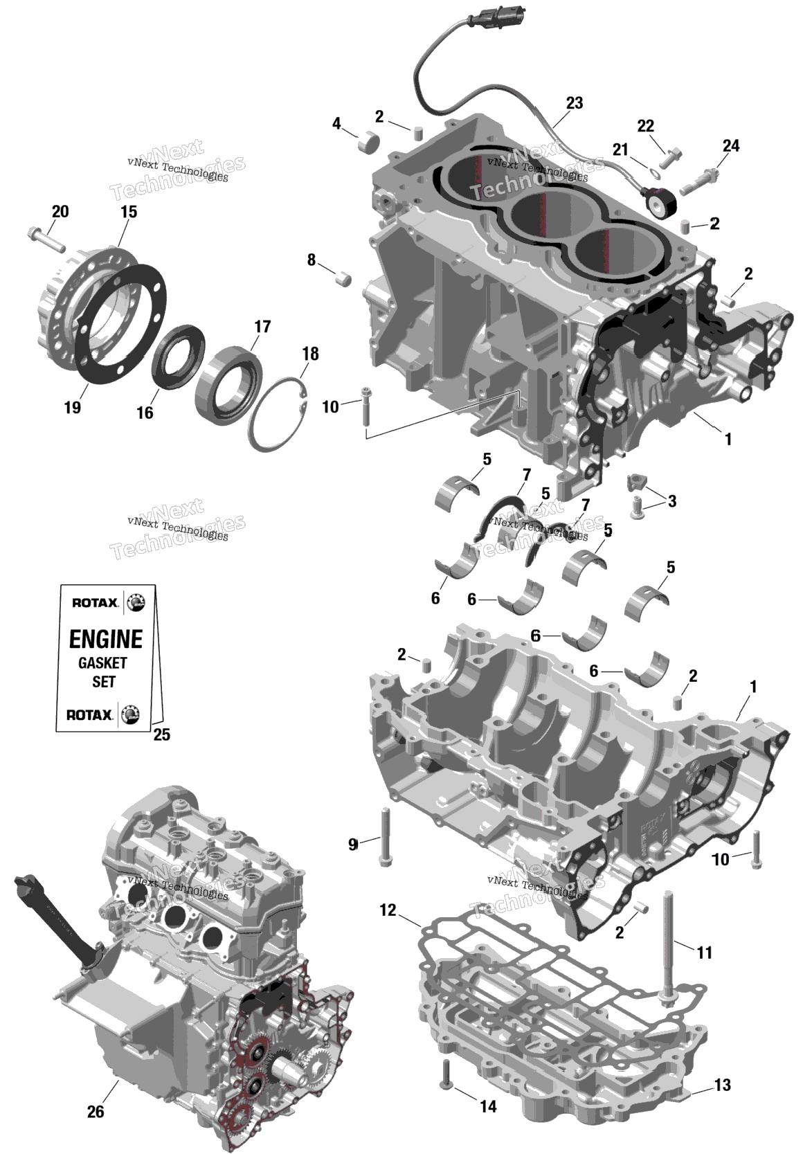 Rotax - Crankcase