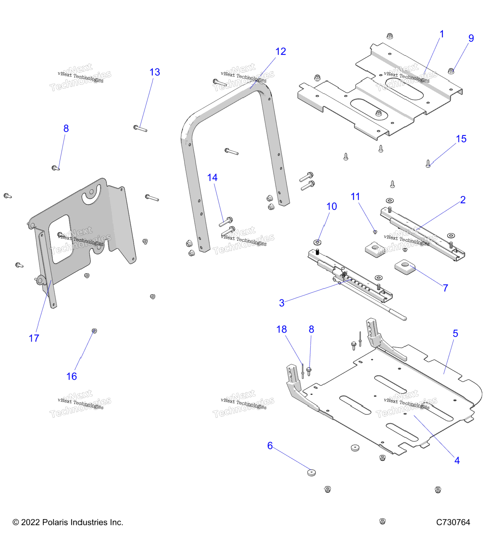 Body, Seat Slider Drivers Seat R24mas57ck