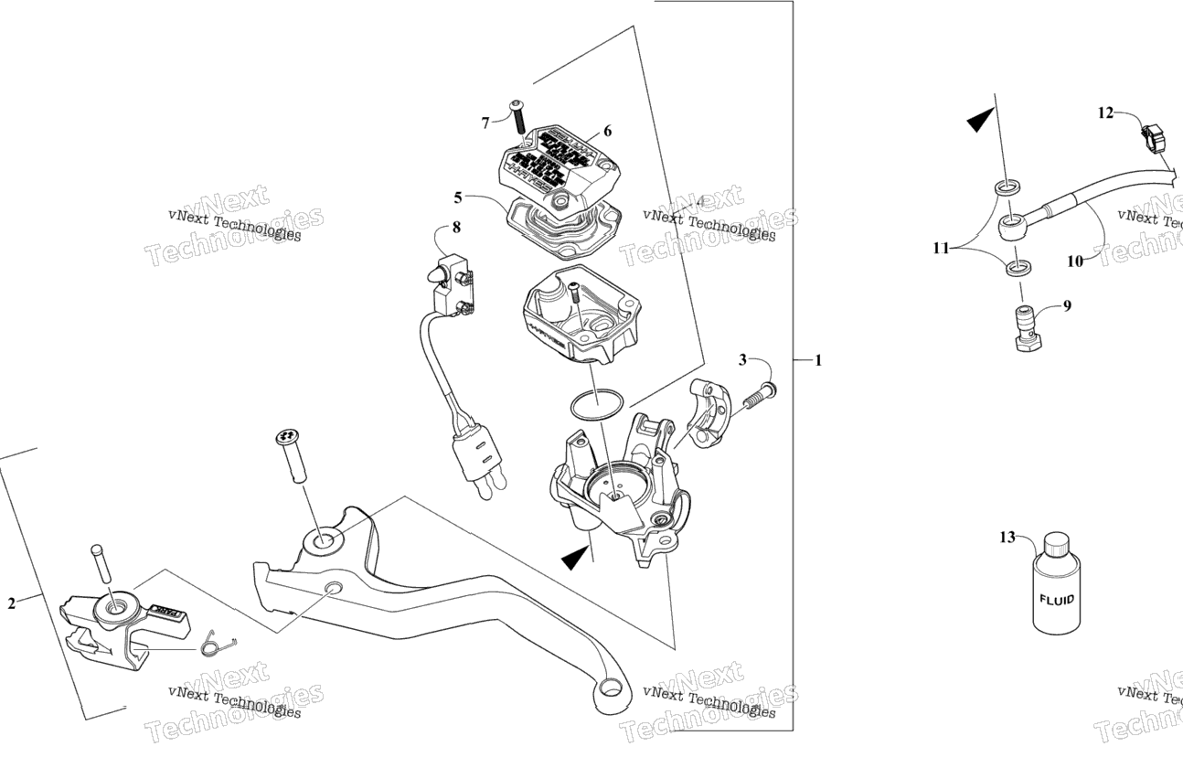 Hydraulic Brake Control Assembly