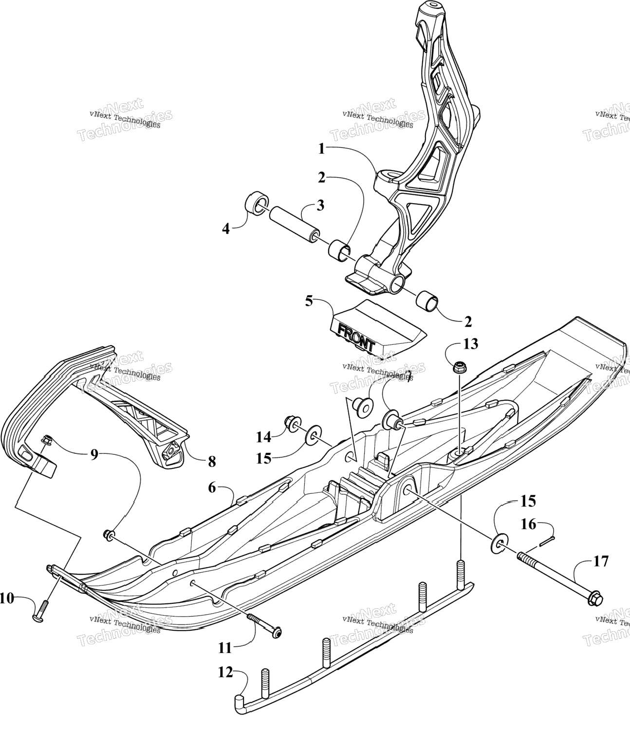 Ski And Spindle Assembly