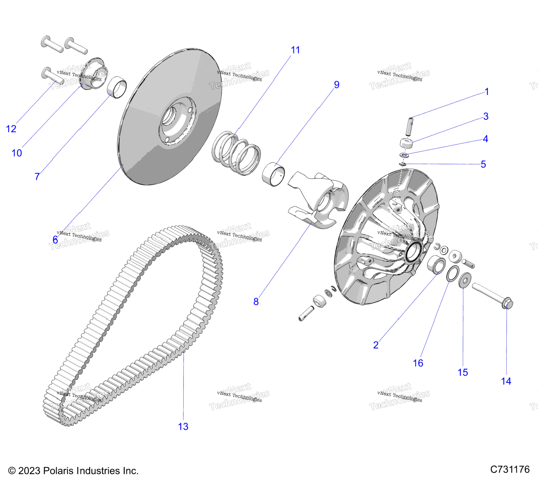 Drive Train, Secondary Clutch